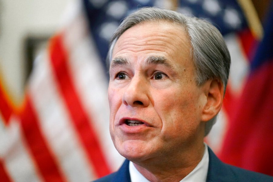 Texas Gov. Greg Abbott speaks at a news conference in Austin, Texas. Abbott, who faces a contested reelection primary next year, is pushing looser gun laws than he ever previously embraced and proposing unprecedented state actions, including promises to build more walls on the Mexican border. Similar scenes are playing out in campaigns in other red states including Arkansas and Idaho, where ultra right-wing challengers are tapping into anger among Republicans over Trump’s election loss and coronavirus-related lockdowns. (AP Photo/Eric Gay, File)