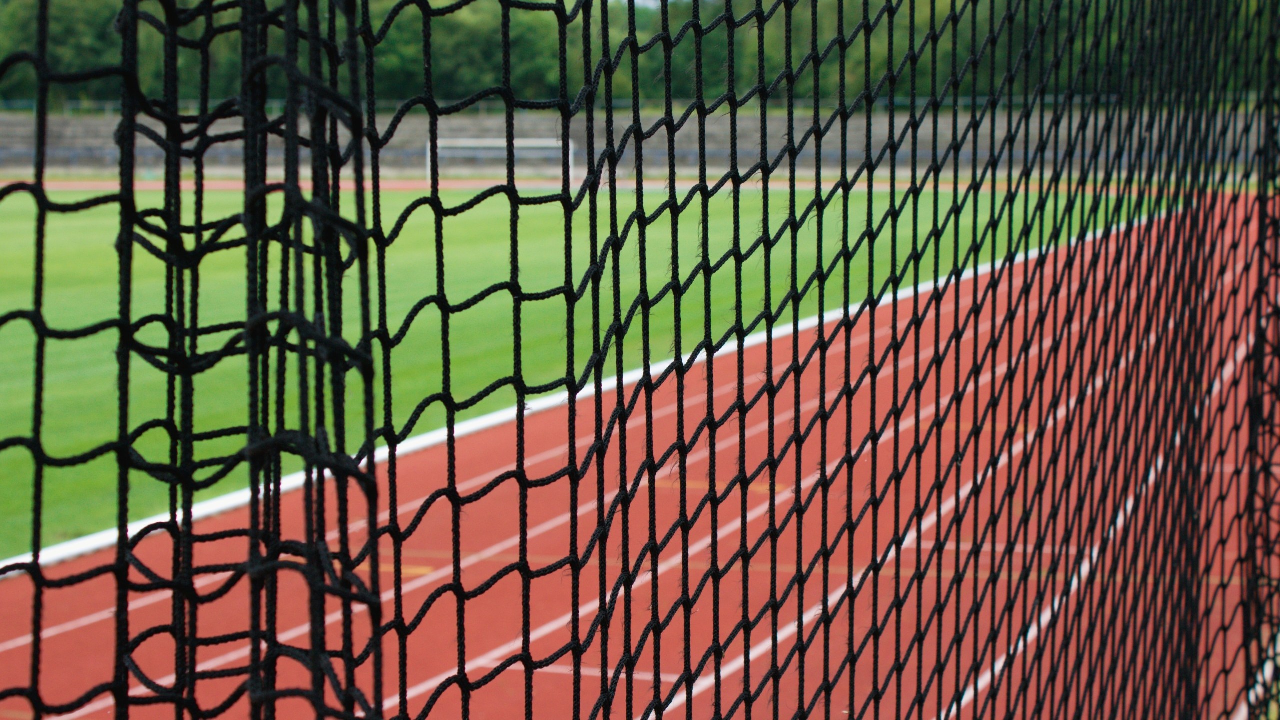 Safety net at a athletic stadium