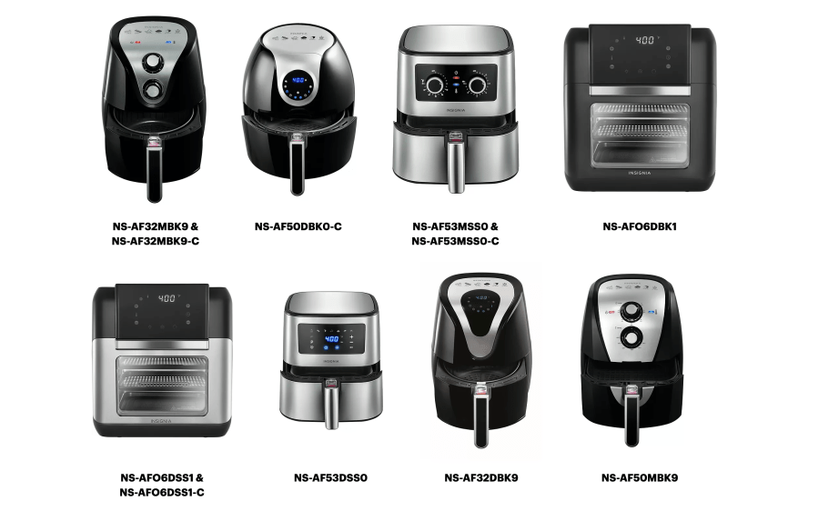 Several air fryers