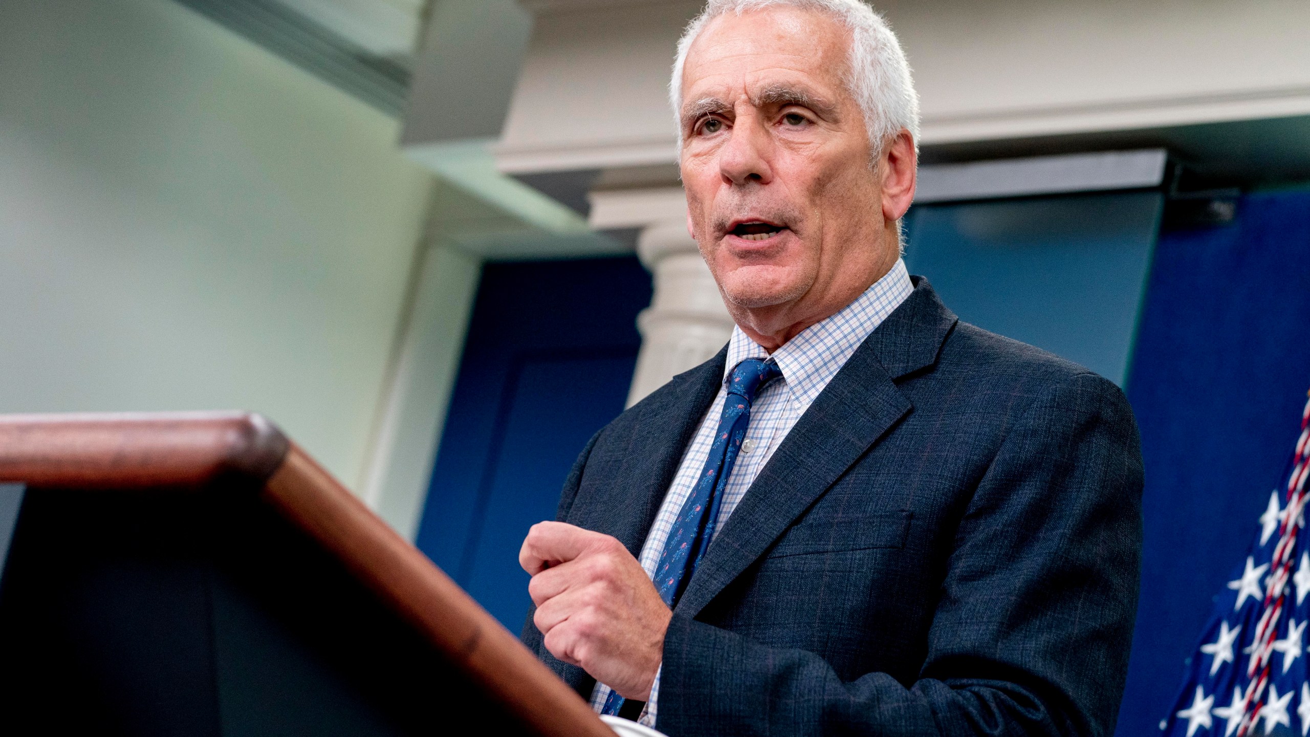 FILE - Council of Economic Advisers member Jared Bernstein speaks at a press briefing at the White House in Washington, July 18, 2022. The job of chief White House economist is typically a wonky, low-profile one, with its occupant mainly tasked with producing analyses and poring over charts and graphs. But Bernstein, President Joe Biden's next pick to lead the Council of Economic Advisers, is bracing for a barrage of political attacks centered on how the White House has tackled inflation. (AP Photo/Andrew Harnik, File)