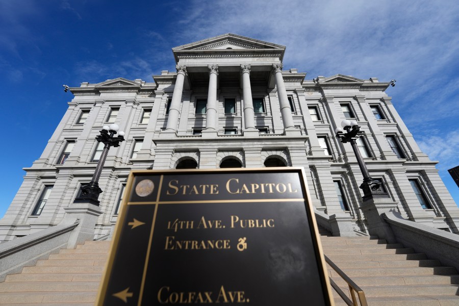 FILE - The Colorado state Capitol in Denver is pictured, Jan. 9, 2023. Colorado lawmakers have pushed forward a slew of aggressive gun control bills that are nearing the governor’s desk for signatures. If passed, the once purple state that only recently saw a Democratic takeover will be more closely aligned with the liberal strongholds of California and New York. (AP Photo/David Zalubowski, File)