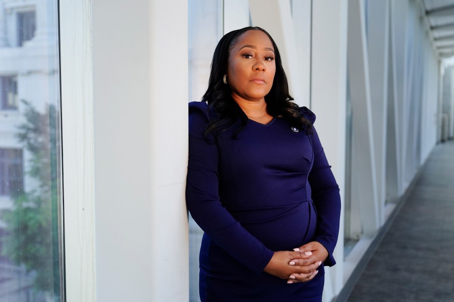 Fulton County District Attorney Fani Willis poses for a portrait, Wednesday, April 19, 2023, in Atlanta. (AP Photo/Brynn Anderson)