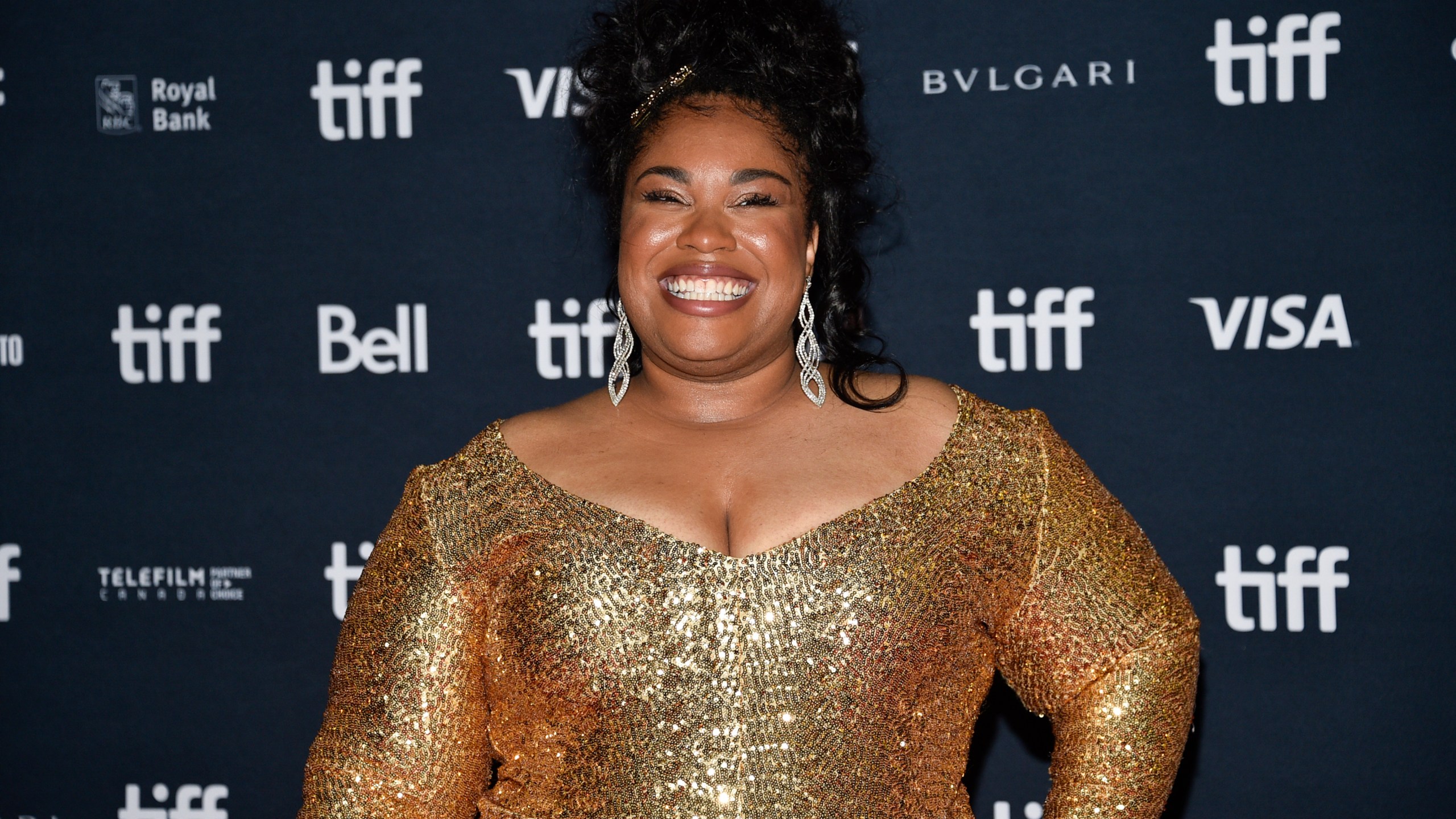 FILE - Angie Thomas attends the premiere for "On The Come Up" on day one of the Toronto International Film Festival at the Princess of Wales Theatre on Sept. 8, 2022, in Toronto. The best-selling author Thomas and Belhaven University surprised a senior at a Mississippi high school on Thursday, April 27, 2023, with a full-ride scholarship for creative writing. (Photo by Evan Agostini/Invision/AP, File)