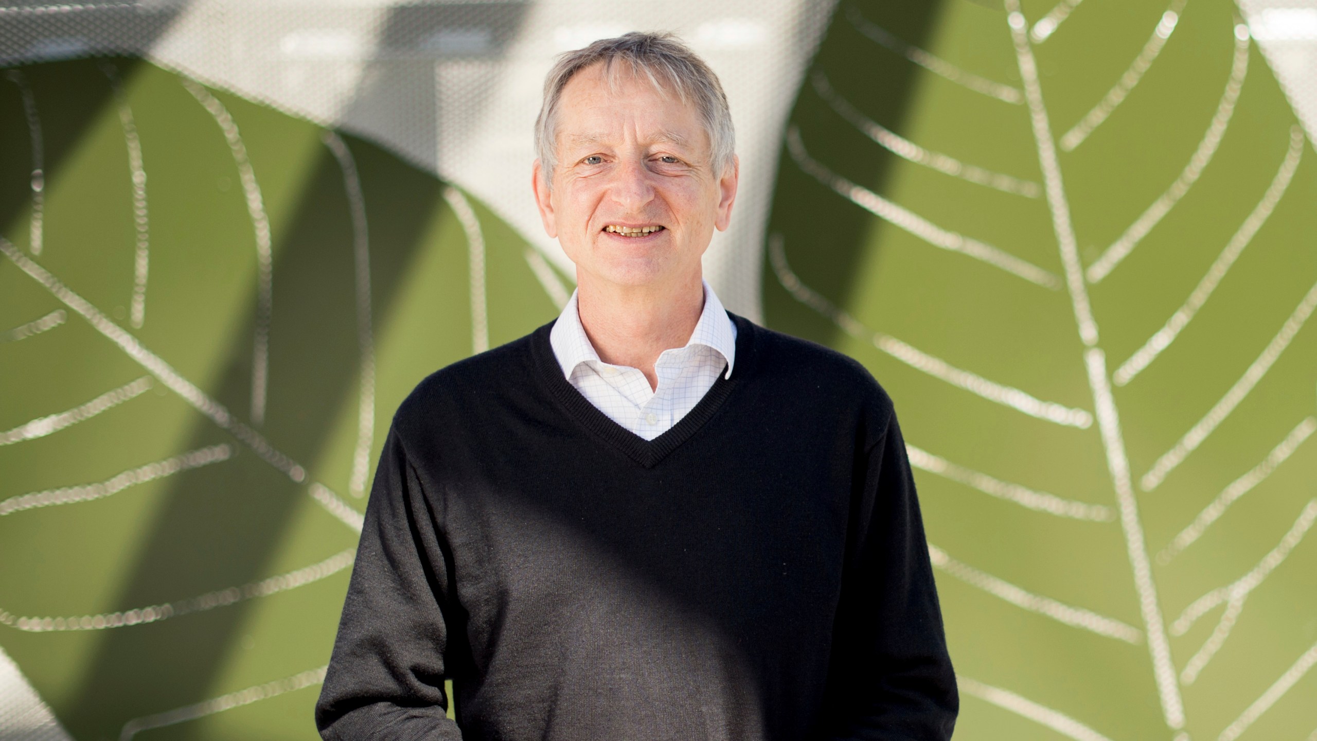 File - Computer scientist Geoffrey Hinton poses at Google's Mountain View, Calif, headquarters on Wednesday, March 25, 2015. Computer scientists who helped build the foundations of today's artificial intelligence technology are warning of its dangers, but that doesn't mean they agree on the risks or how to prevent disastrous outcomes. (AP Photo/Noah Berger, File)