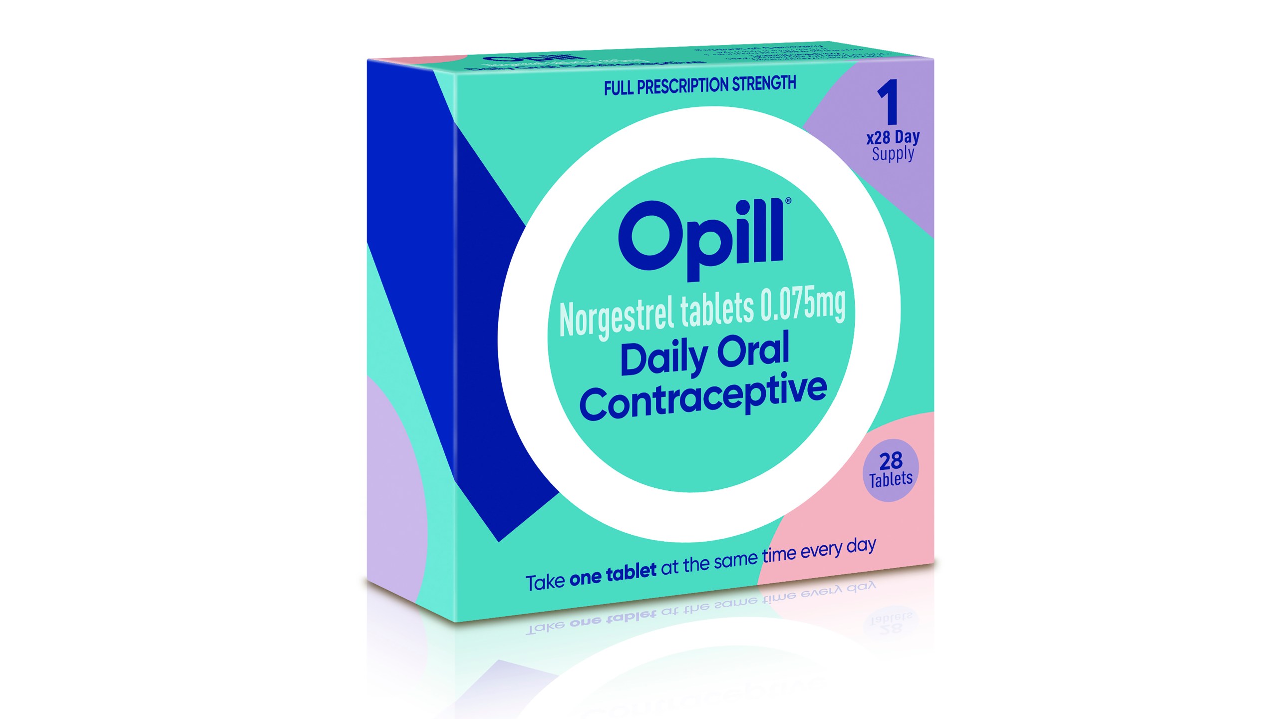 This illustration provided by Perrigo in May 2023, depicts proposed packaging for the company's birth control medication Opill. Federal health advisers said Wednesday, May 10, 2023, that the decades-old birth control pill should be sold without a prescription, paving the way for a likely U.S. approval of the first over-the-counter contraceptive medication. (Perrigo via AP)