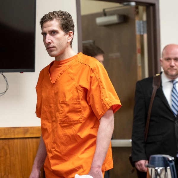 Bryan Kohberger enters the courtroom for his arraignment hearing in Latah County District Court, Monday, May 22, 2023, in Moscow, Idaho. Kohberger is accused of killing four University of Idaho students in November 2022. (Zach Wilkinson/The Moscow-Pullman Daily News via AP)