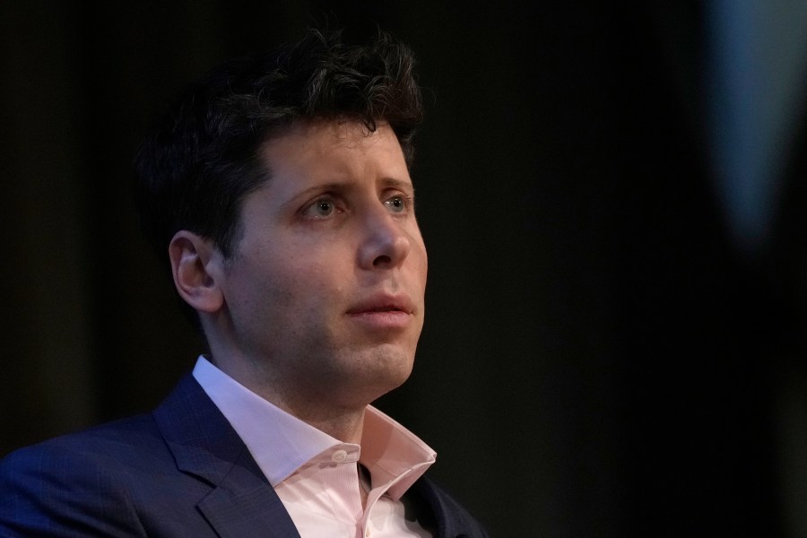 OpenAI's CEO Sam Altman, the founder of ChatGPT and creator of OpenAI speaks at University College London, as part of his world tour of speaking engagements in London, Wednesday, May 24, 2023. (AP Photo/Alastair Grant)