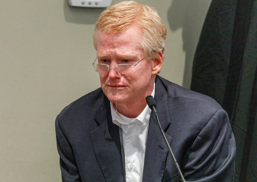 FILE - Defendant Alex Murdaugh gives testimony during his murder trial at the Colleton County Courthouse in Walterboro, S.C., on Feb. 23, 2023. Convicted murderer Murdaugh is facing federal charges for the first time after being indicted on 22 financial fraud charges related to schemes the former attorney used to steal settlement money from clients. (Grace Beahm Alford/The Post And Courier via AP, Pool, File)