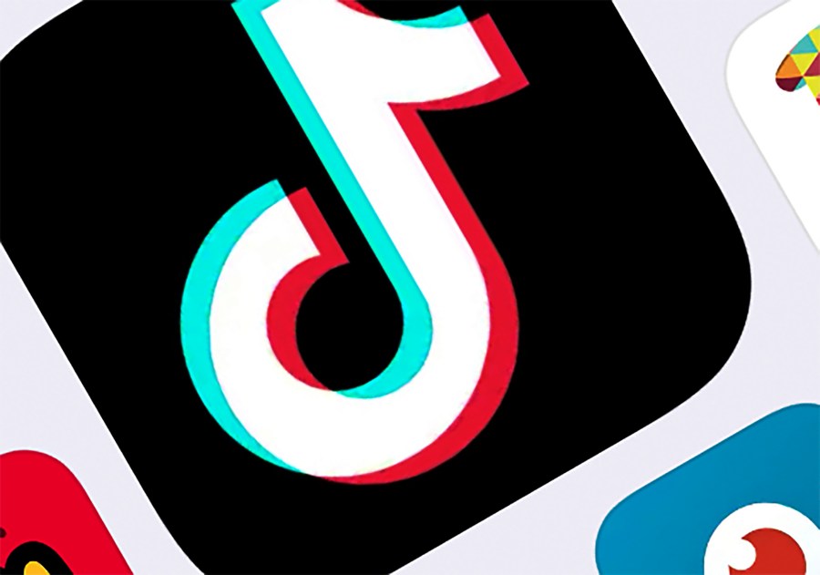 FILE - This file photo, shows the icon for TikTok in New York on Feb. 25, 2020. A former executive at ByteDance, the Chinese company which owns popular short-video app TikTok says in a legal filing that some members of the ruling Communist Party used data held by the company to identify and locate protesters in Hong Kong.(AP Photo/File)