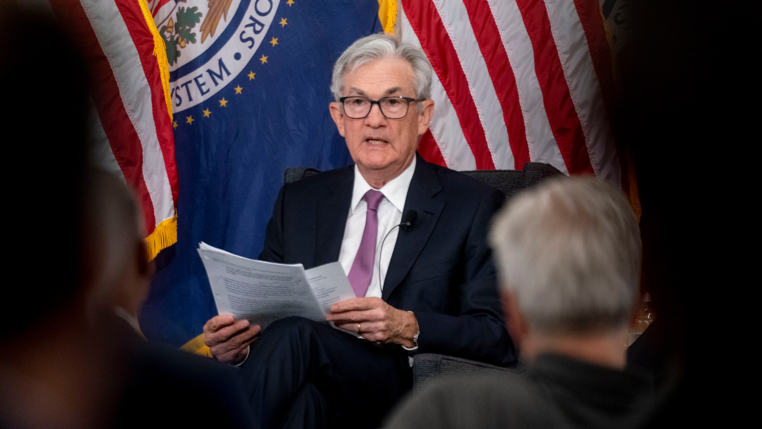 File - Federal Reserve Chairman Jerome Powell speaks at the William McChesney Martin Jr. Federal Reserve Board Building in Washington, Friday, May 19, 2023. The Federal Reserve is expected to decide against raising interest rates when it meets next week (June 13-14), for the first time since March 2022. But the Fed could resume raising rates when it next meets later this summer. (AP Photo/Andrew Harnik, File)