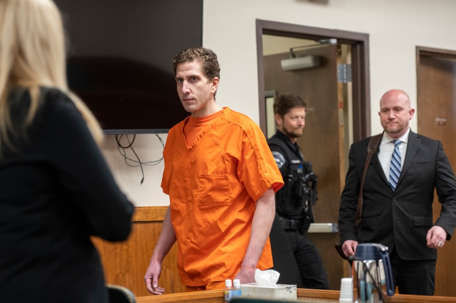 FILE - Bryan Kohberger enters the courtroom for his arraignment hearing in Latah County District Court, May 22, 2023, in Moscow, Idaho. Kohberger is accused of killing four University of Idaho students in November 2022. A judge overseeing the case against Kohberger is set to hear arguments Friday, June 9, over a gag order that largely bars attorneys and other parties in the case from speaking with news reporters. (Zach Wilkinson/The Moscow-Pullman Daily News via AP, Pool, File)