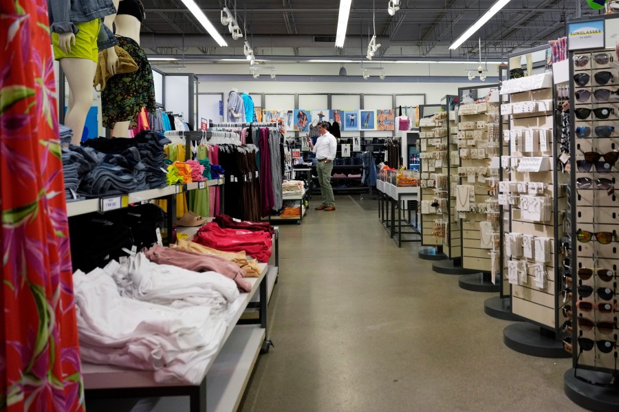 A customer shops at a retail store in Vernon Hills, Ill., Monday, June 12, 2023. On Tuesday, the Labor Department reports on U.S. consumer prices for May. (AP Photo/Nam Y. Huh)