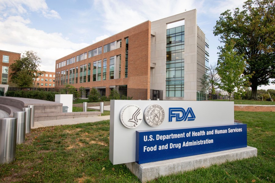 FILE - The U.S. Food and Drug Administration campus in Silver Spring, Md., is photographed on Oct. 14, 2015. The FDA on Thursday, June 22, 2023, said it has sent warning letters to dozens of retailers selling fruit- and candy-flavored disposable e-cigarettes, including the current best-selling brand, Elf Bar. It’s the latest attempt by regulators to crack down on illegal disposable vapes that have poured into U.S. stores in recent years. (AP Photo/Andrew Harnik, File)