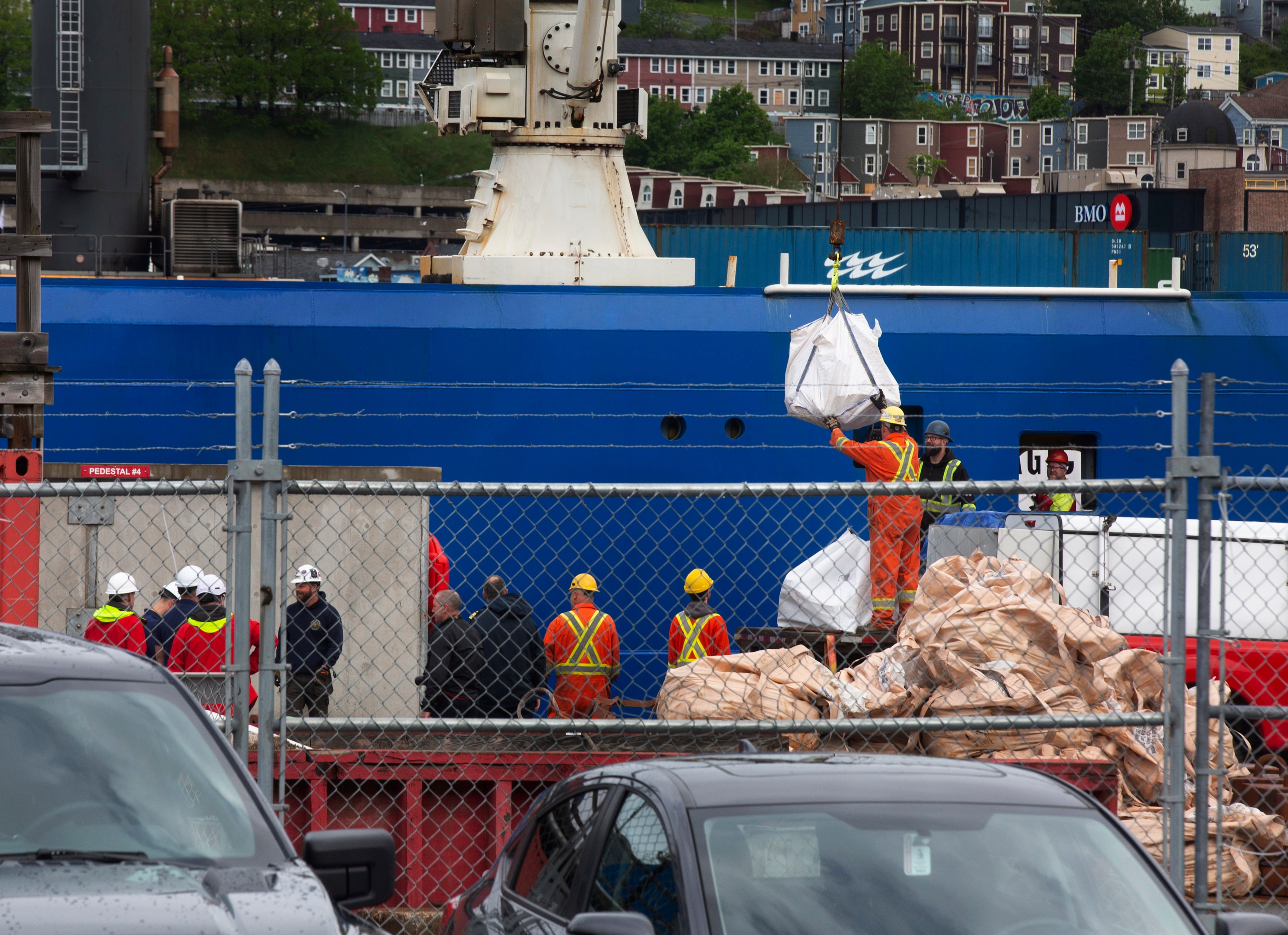 Debris from the Titan submersible, recovered from the ocean floor near the wreck of the Titanic.