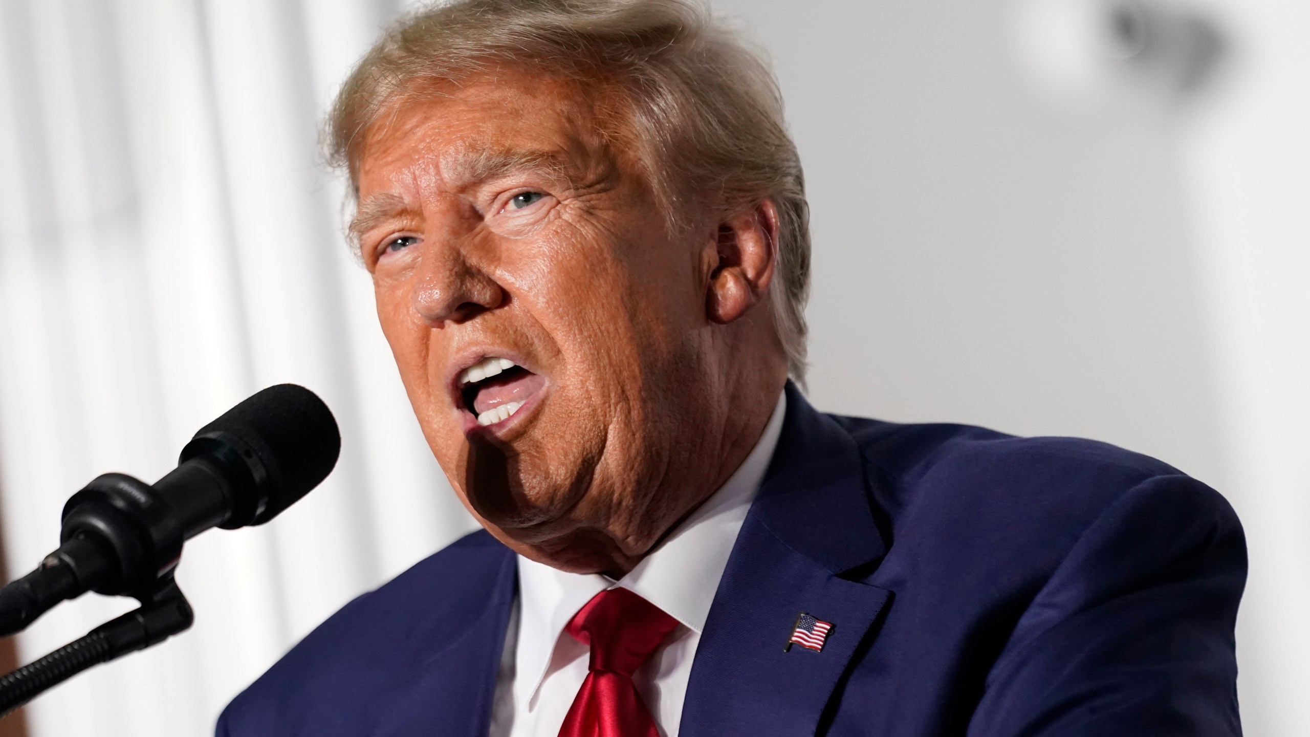 FILE - Former President Donald Trump speaks at Trump National Golf Club in Bedminster, N.J., Tuesday, June 13, 2023, after pleading not guilty in a Miami courtroom earlier in the day to dozens of felony counts that he hoarded classified documents and refused government demands to give them back. (AP Photo/Andrew Harnik, File)