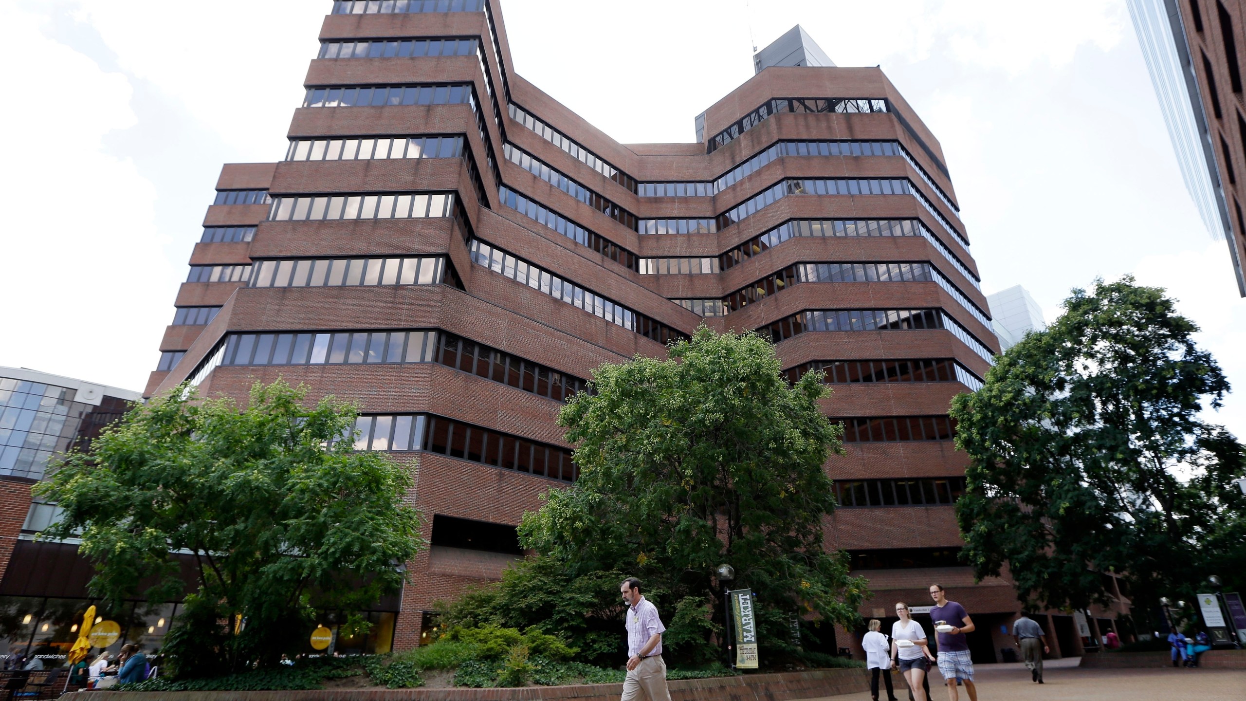 FILE - Vanderbilt University Medical Center in Nashville, Tenn., is pictured on July 16, 2013. Vanderbilt University Medical Center is facing a class action lawsuit for turning over the medical records of its transgender clinic patients to the Tennessee attorney general's office for an ongoing investigation. Two patients sued on Monday, July 24, 2023, in Nashville Chancery Court, saying they were among those who received notice from the hospital that their information was sent to Attorney General Jonathan Skrmetti. (AP Photo/Mark Humphrey, File)