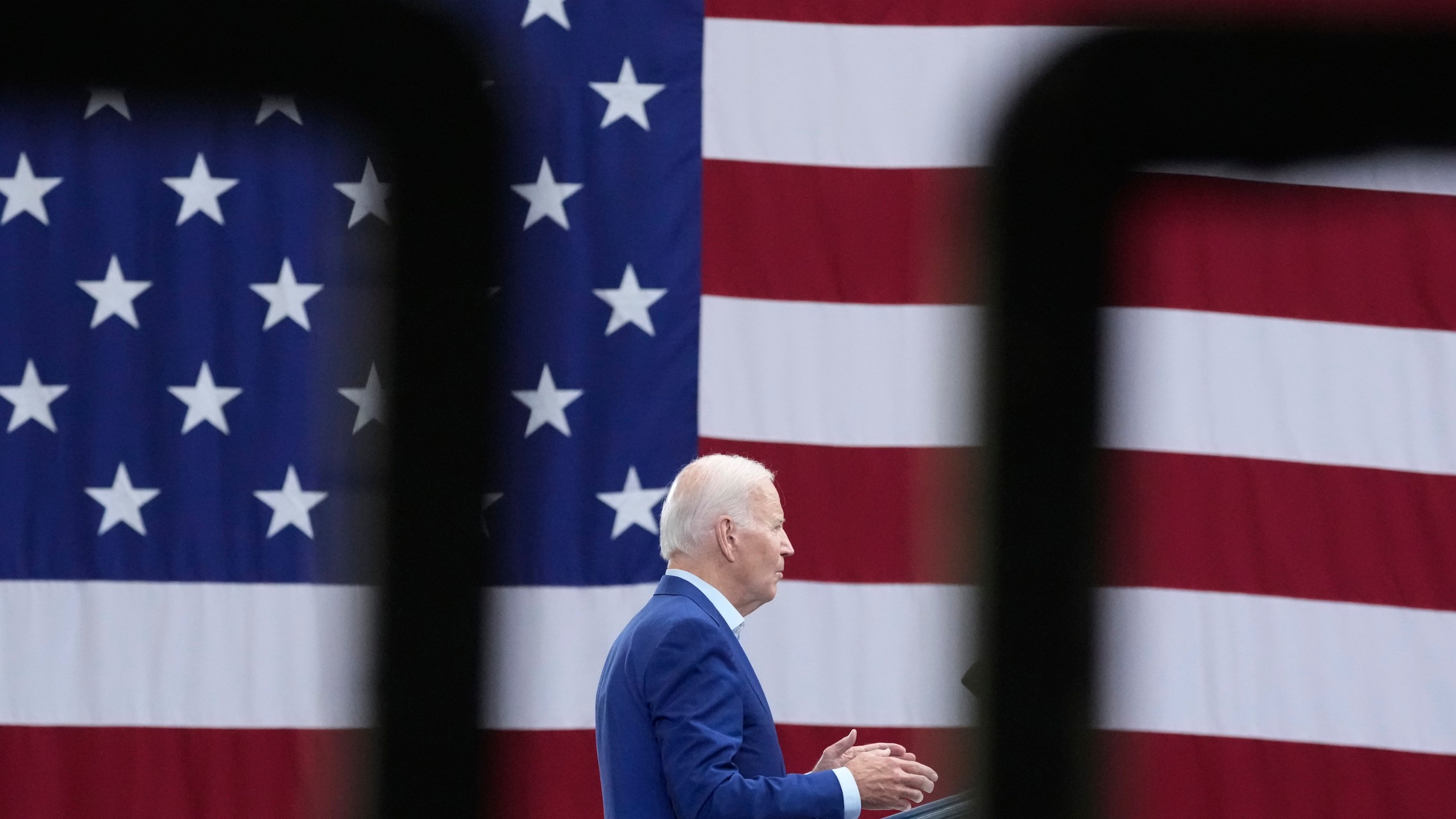 President Joe Biden speaks at the Arcosa Wind Towers, Wednesday, Aug. 9, 2023, in Belen, N.M. Biden is making the case that his policies of financial and tax incentives have revived U.S. manufacturing. (AP Photo/Alex Brandon)