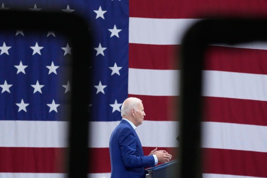 President Joe Biden speaks at the Arcosa Wind Towers, Wednesday, Aug. 9, 2023, in Belen, N.M. Biden is making the case that his policies of financial and tax incentives have revived U.S. manufacturing. (AP Photo/Alex Brandon)