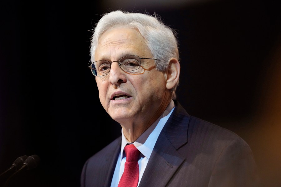 FILE - U.S. Attorney General Merrick Garland makes a point as he speaks to members of the house of delegates of the American Bar Association at the group's annual meeting, Aug. 7, 2023, in Denver. New guidance from the Biden administration on Monday urges colleges to use a range of strategies to promote racial diversity on campus after the Supreme Court struck down affirmative action in admissions. (AP Photo/David Zalubowski, File)