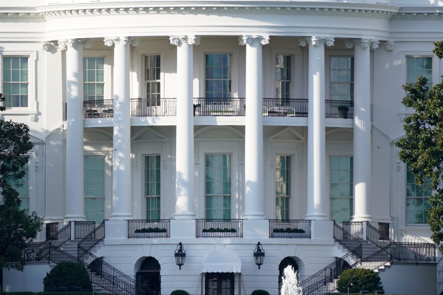 FILE - The White House is shown, Oct. 5, 2020, in Washington. The Biden administration says White House counsel Stuart Delery will leave the Biden administration next month after a nearly three-year run advising President Joe Biden. (AP Photo/J. Scott Applewhite, File)