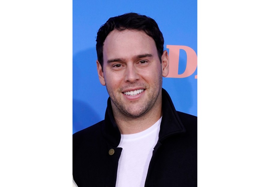 FILE - Music executive Scooter Braun appears at the premiere of the FXX series "Dave" in Los Angeles on June 10, 2021. Braun is one of the most recognizable names in the music business for his work as an executive, entrepreneur, and artist manager. Publicly, he's best known for two things: discovering Justin Bieber and purchasing the master recordings to Taylor Swift's first six album, inspiring her to re-record them in an ongoing series called “Taylor's Version.” (AP Photo/Chris Pizzello, File)