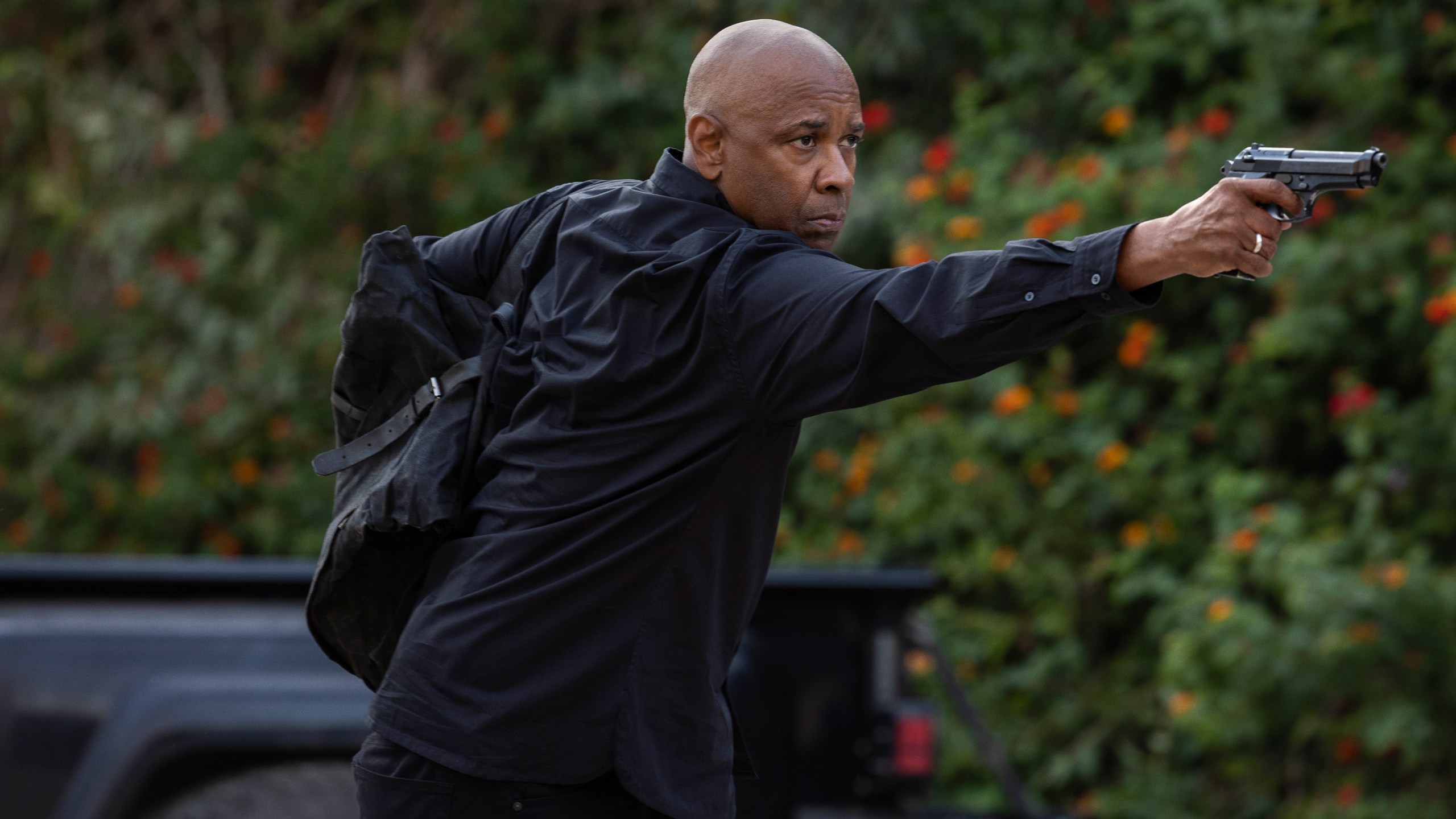 This image released by Sony Pictures Entertainment shows Denzel Washington in a scene from "The Equalizer 3." (Stefano Montesi/Sony Pictures Entertainment via AP)