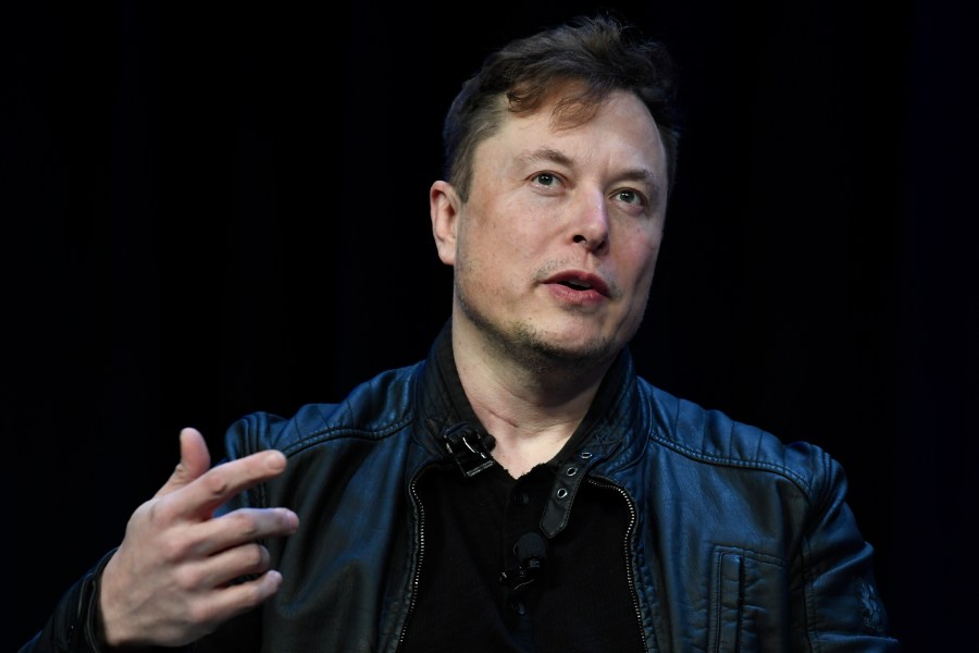 Elon Musk speaks at the SATELLITE Conference and Exhibition, March 9, 2020, in Washington.