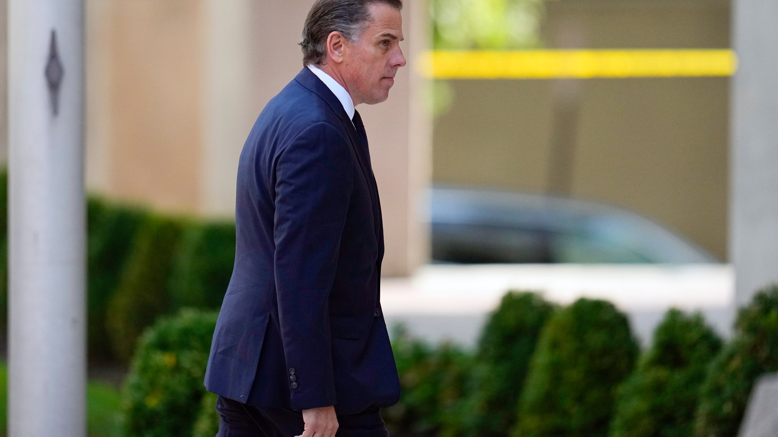 FILE - President Joe Biden's son Hunter Biden arrives for a court appearance, Wednesday, July 26, 2023, in Wilmington, Del. (AP Photo/Julio Cortez, File)