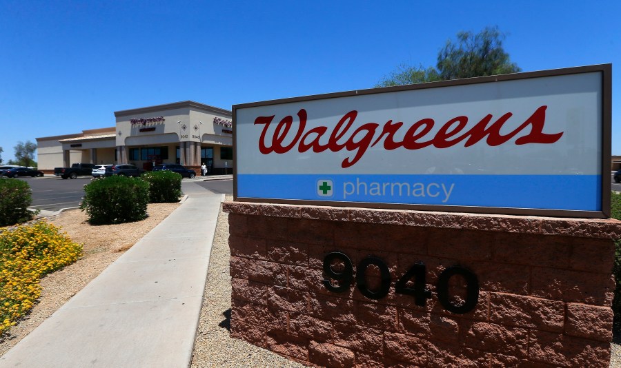 FILE - A Walgreens store is seen, June 25, 2018, in Peoria, Ariz. Some Walgreens pharmacy staff walked off the job this week over concerns that working conditions are putting employees and patients at risk. Organizers on Tuesday, Oct. 10, 2023, estimated that more than 300 Walgreens locations — out of nearly 9,000 nationwide — were affected by walkouts planned for Monday, Oct. 9, through Wednesday, Oct. 11. A company spokesperson said “no more than a dozen” pharmacies experienced disruptions. (AP Photo/Ross D. Franklin, File)