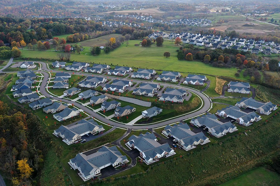 File - A housing development in Middlesex Township, Pa., is shown on Oct 12, 2022. On Thursday, the National Association of Realtors releases data for sales of existing homes last month. (AP Photo/Gene J. Puskar, File)