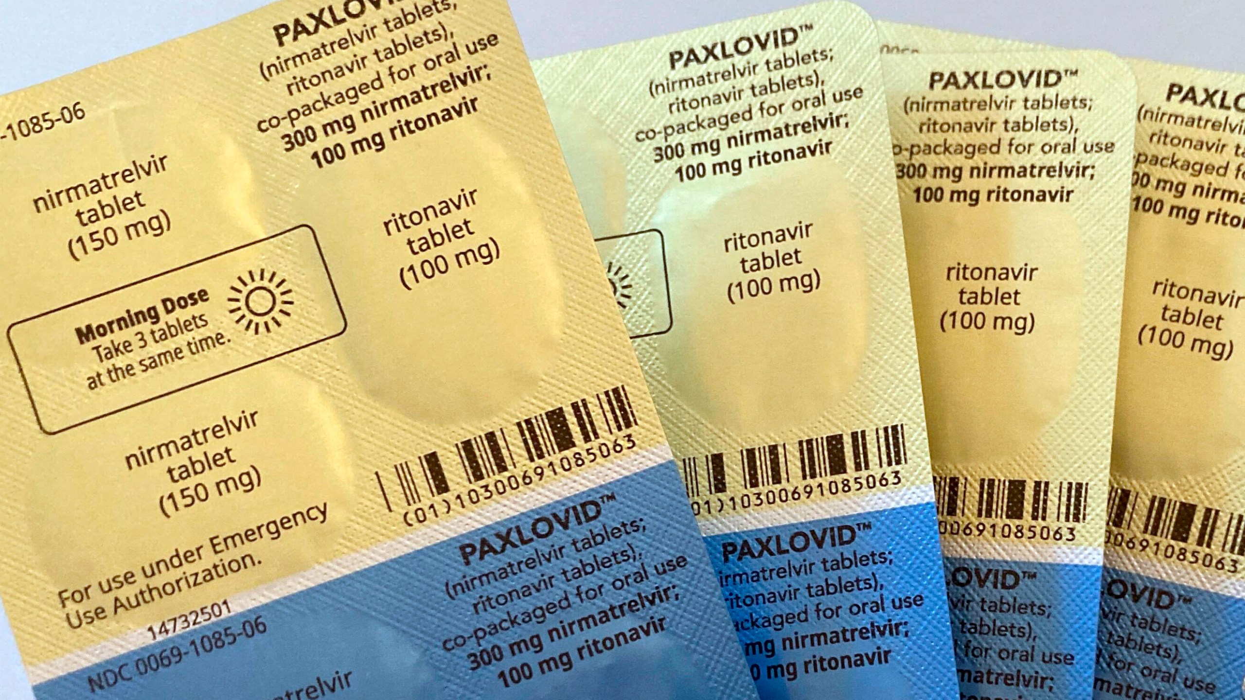 FILE - Doses of the anti-viral drug Paxlovid are displayed in New York, Aug. 1, 2022. The COVID-19 treatments millions of have taken for free from the federal government will enter the private market next week with a hefty price tag. Pharmaceutical giant Pfizer is setting the price for a five-day treatment of Paxlovid at $1,390, but Americans can still access the pills at no cost, for now. Millions of free, taxpayer-funded courses of the pills will remain at pharmacies, hospitals and doctor’s offices across the country, U.S. Health and Human Services officials said Friday, Oct. 27, 2023. (AP Photo/Stephanie Nano, File)