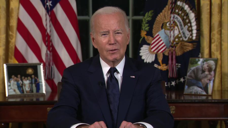 President Joe Biden addresses the nation in a prime-time speech from the Oval Office on Thursday, Oct. 19, 2023. (NewsNation)