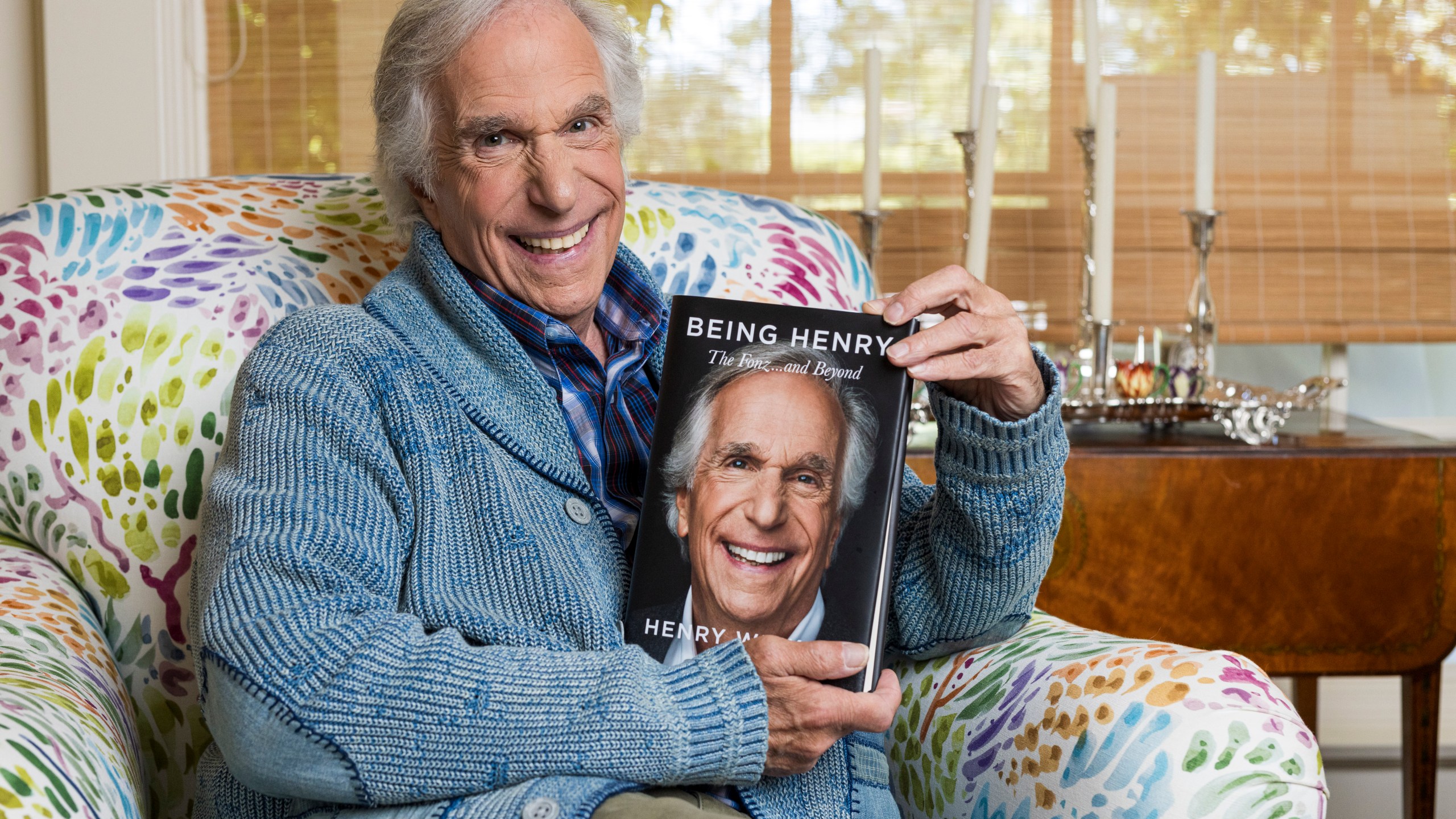 Henry Winkler poses for a portrait in New York on Wednesday, Oct. 11, 2023, to promote his memoir "Being Henry: The Fonz...and Beyond." (Photo by Willy Sanjuan/Invision/AP)