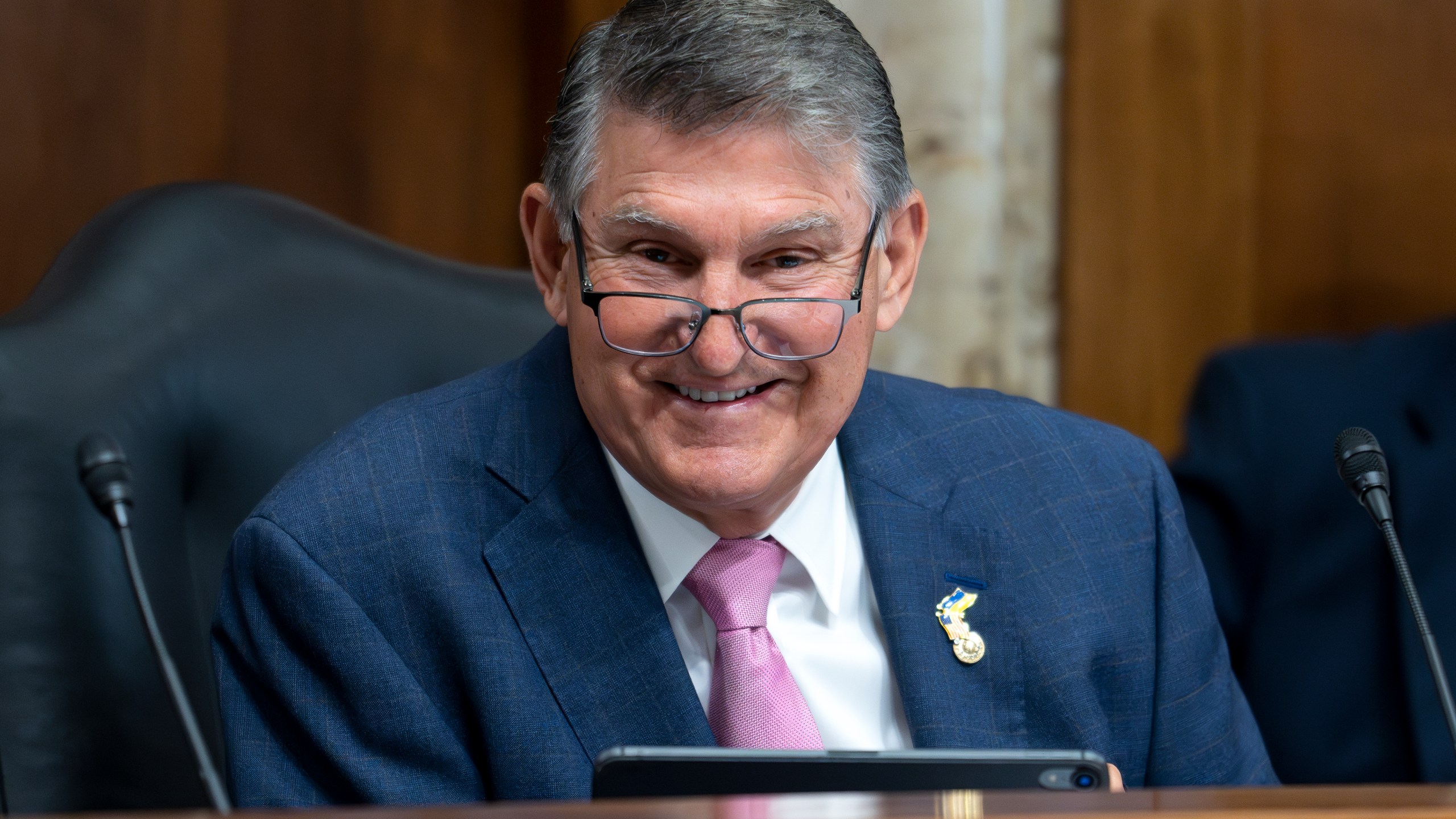 Sen. Joe Manchin, D-W.Va., chairs a hearing of the Senate Energy and Natural Resources Committee on the health of the electrical power grid, at the Capitol in Washington, June 1, 2023. Manchin announced he won't seek reelection in 2024, giving Republicans a prime opportunity to pick up a seat in the heavily GOP state. (AP Photo/J. Scott Applewhite, File)