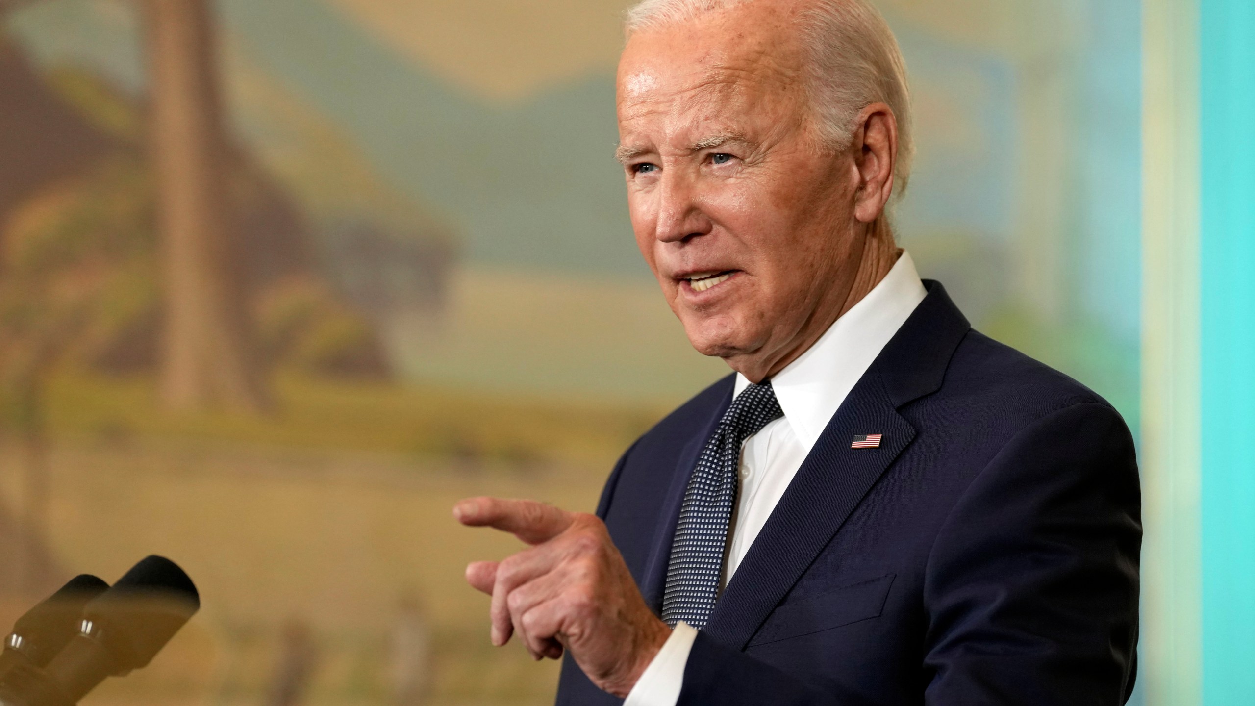 President Joe Biden speaks during a news conference after his meeting with China's President President Xi Jinping at the Filoli Estate in Woodside, Calif., Wednesday, Nov, 15, 2023, on the sidelines of the Asia-Pacific Economic Cooperative conference. (Doug Mills/The New York Times via AP, Pool)