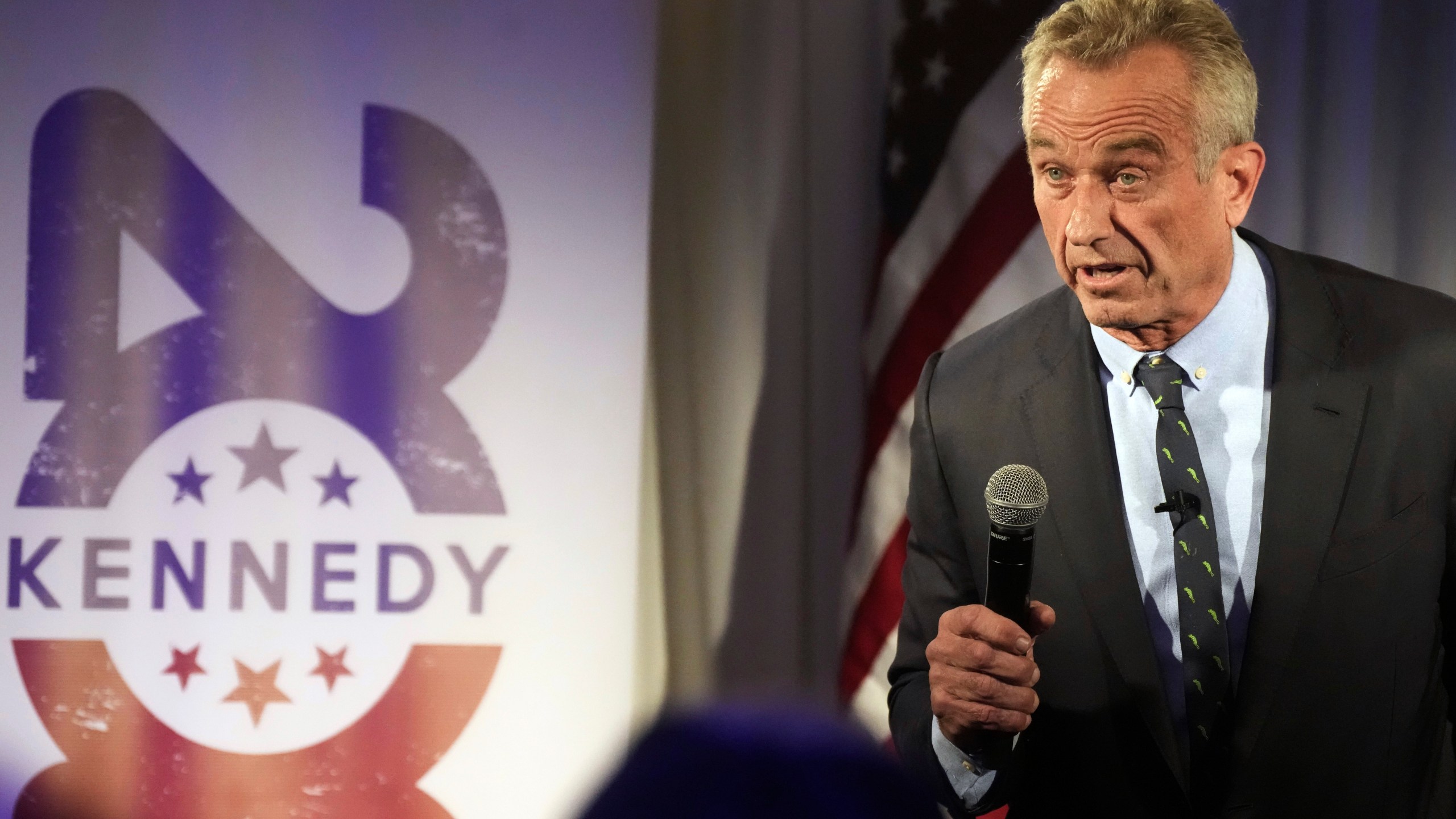 FILE - Independent presidential candidate Robert F. Kennedy Jr. speaks during a campaign event, Tuesday, Nov. 14, 2023, in Columbia, S.C. The 2024 presidential election is drawing a robust field of independent, third party and long shot candidates. Kennedy last month ended his Democratic primary challenge to Biden and is running instead as an independent. (AP Photo/Meg Kinnard, File)