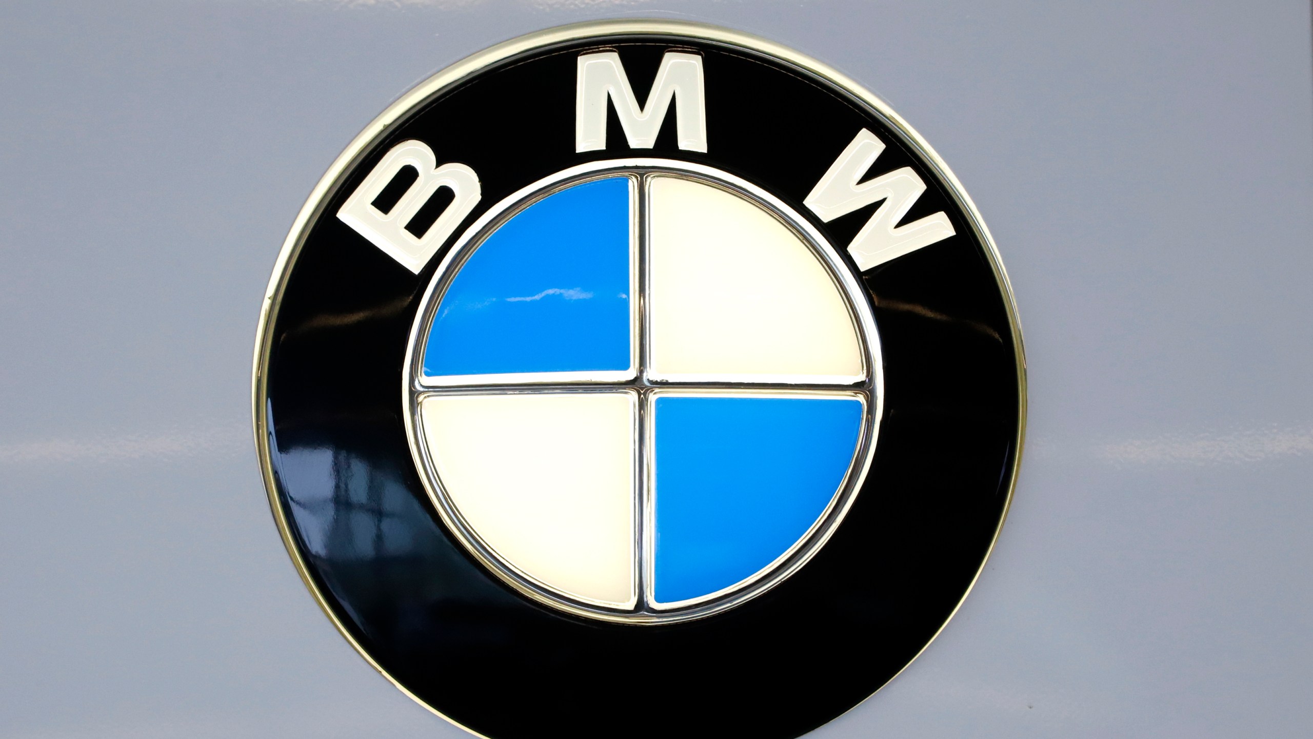 FILE - This is the BMW logo on display at the 2020 Pittsburgh International Auto Show Thursday, Feb.13, 2020 in Pittsburgh. BMW is recalling a small number of SUVs in the U.S., Saturday, Dec. 2, 2023, because the driver's air bag inflators can blow apart in a crash, hurling metal shrapnel and possibly injuring or killing people in the vehicles. (AP Photo/Gene J. Puskar, File)