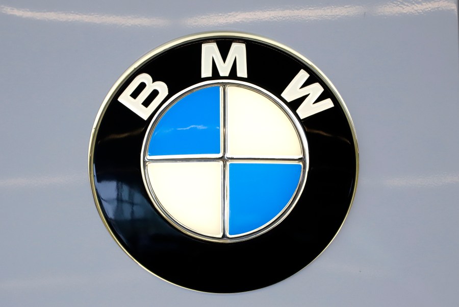 FILE - This is the BMW logo on display at the 2020 Pittsburgh International Auto Show Thursday, Feb.13, 2020 in Pittsburgh. BMW is recalling a small number of SUVs in the U.S., Saturday, Dec. 2, 2023, because the driver's air bag inflators can blow apart in a crash, hurling metal shrapnel and possibly injuring or killing people in the vehicles. (AP Photo/Gene J. Puskar, File)