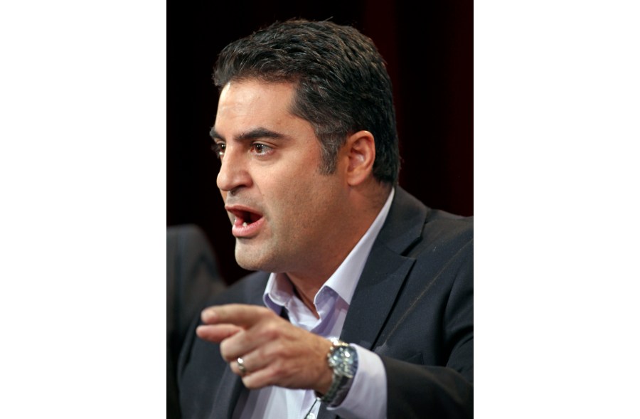 FILE - Cenk Uygur, host of the television show "The Young Turks with Cenk Uygur," speaks at the Television Critics Association Winter Press Tour in Pasadena, Calif., Jan. 13, 2012. On Monday, Dec. 4, 2023, Arkansas election officials said online news personality Uygur, who was born in Turkey, can't appear on the state's Democratic presidential primary ballot in 2024. (AP Photo/Danny Moloshok, File)