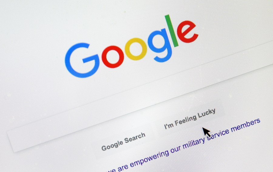 FILE - A cursor moves over Google's search engine page, in Portland, Ore., on Aug. 28, 2018. Your Google search history for 2023 has arrived. Well, actually, the world's. On Monday, Dec. 11, 2023, the California-based tech giant released its “Year in Search,” a roundup of 2023’s top global queries, ranging from unforgettable pop culture moments (hello, Barbenheimer), to the loss of beloved figures and tragic news carrying worldwide repercussions. (AP Photo/Don Ryan, File)