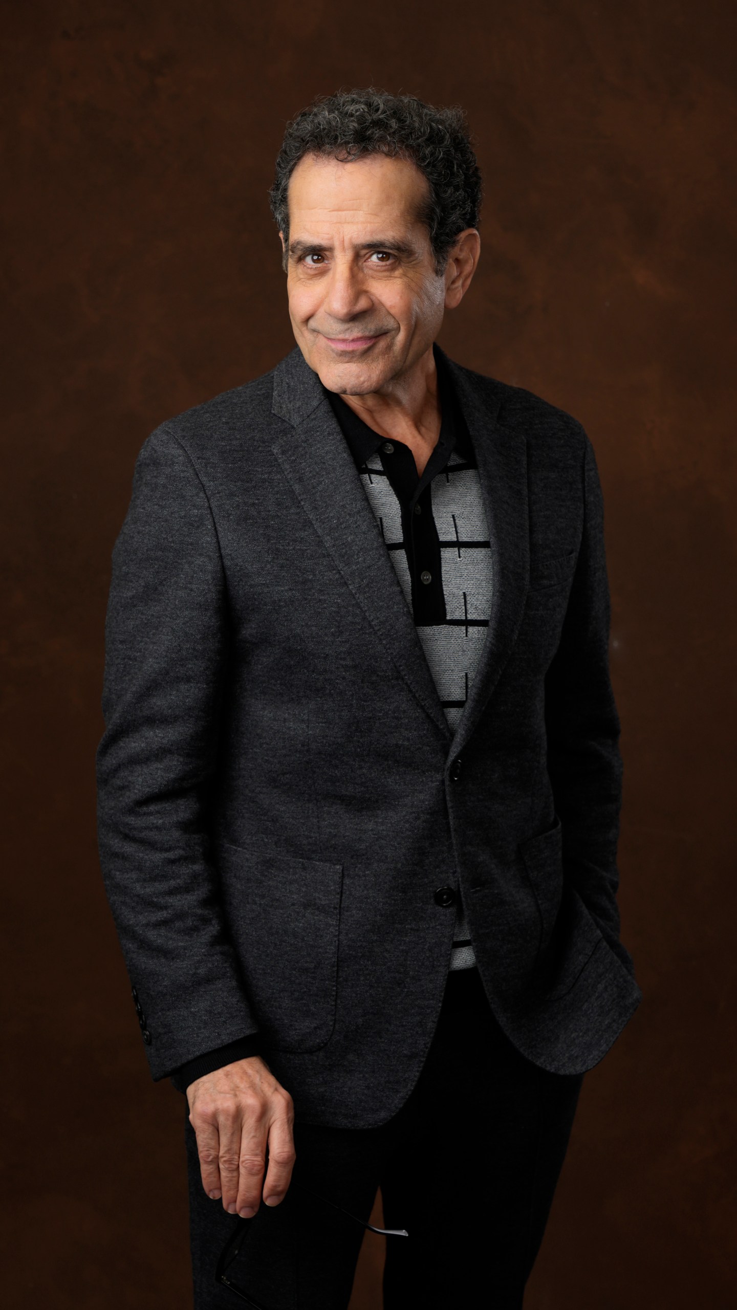 Actor Tony Shalhoub poses for a portrait to promote the Peacock film "Mr. Monk's Last Case: A Monk Movie," Tuesday, Dec. 12, 2023, in West Hollywood, Calif. (AP Photo/Chris Pizzello)