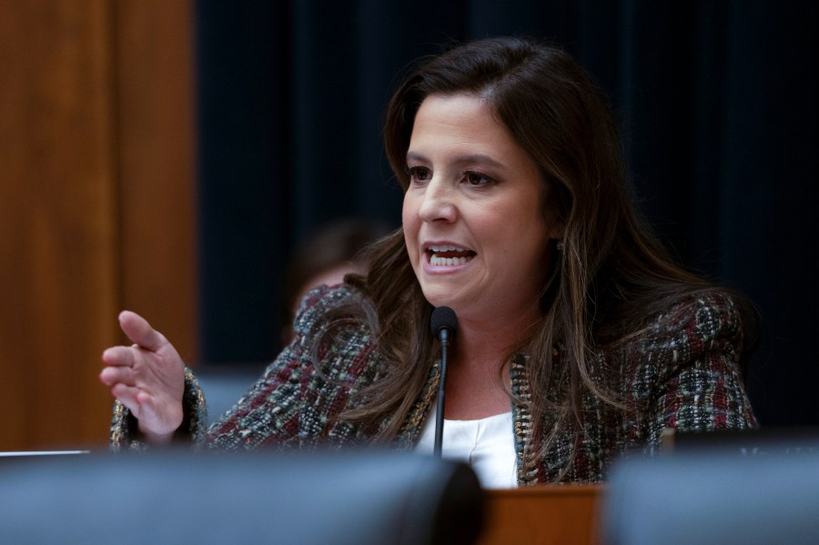 Rep. Elise Stefanik, R-N.Y., speaks during a hearing of the House Committee on Education on Capitol Hill, Tuesday, Dec. 5, 2023 in Washington. (AP Photo/Mark Schiefelbein)