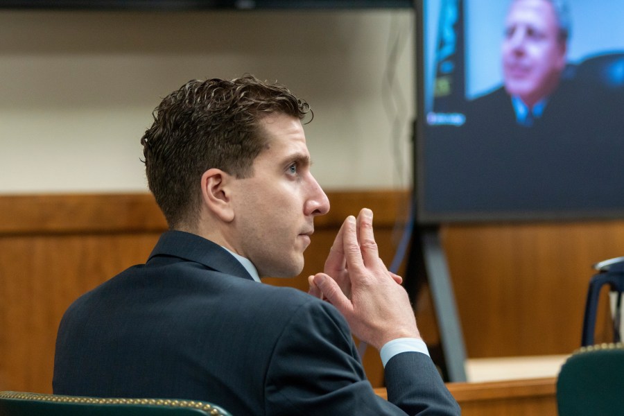 Bryan Kohberger listens to arguments during a hearing in October 2023.