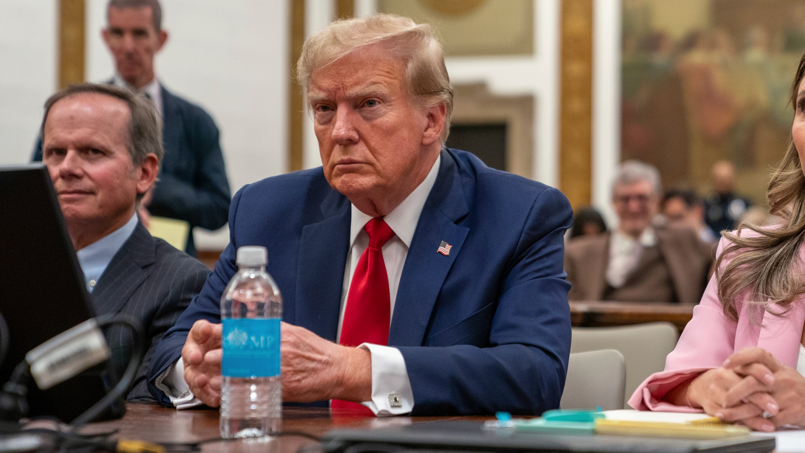 Former President Donald Trump attends the Trump Organization civil fraud trial in New York State Supreme Court, Thursday, Dec. 7, 2023, in New York. (David Dee Delgado/Pool Photo via AP)