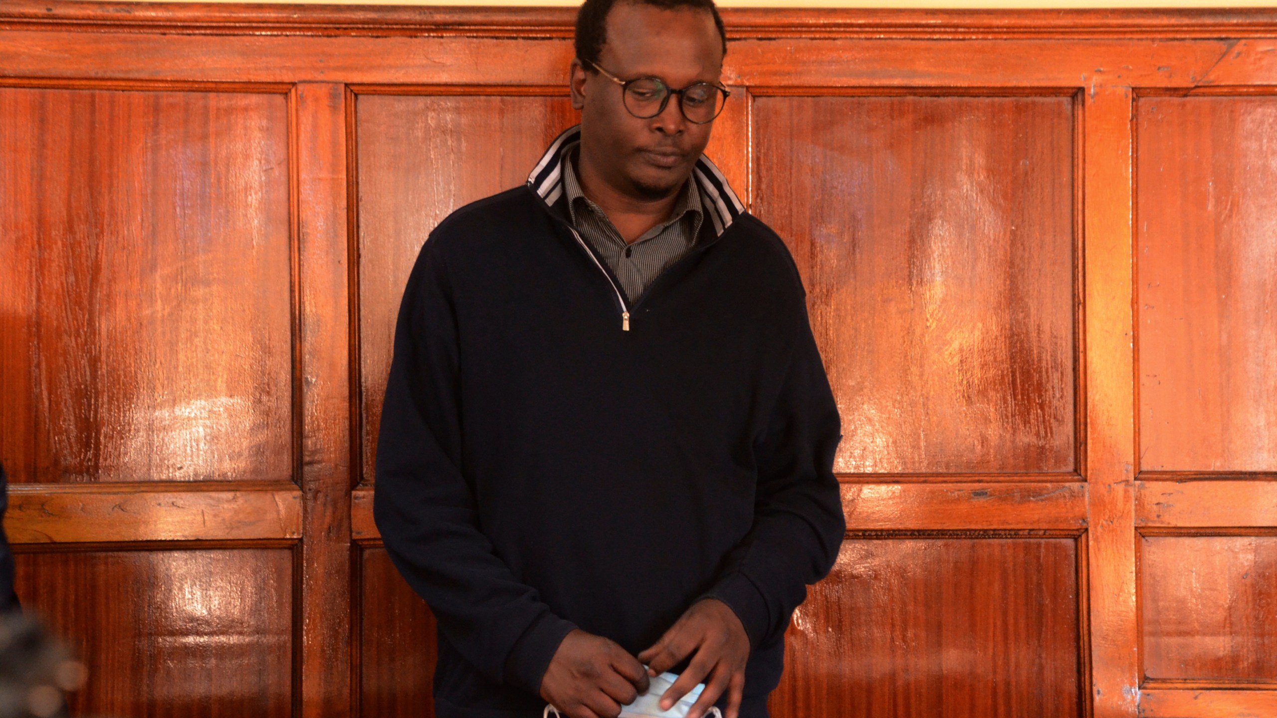 Kevin Adam Kinyanjui Kangethe appears at the Mililani law court in Nairobi, Kenya, on Jan. 31, 2024. The Nairobi police chief said early Thursday, Feb. 8, 2024, that Kangethe, a murder suspect who was awaiting extradition to the United States, had slipped out of a police station cell and jumped into one of the privately owned minivans that are the main transportation source in Kenya. (AP Photo)