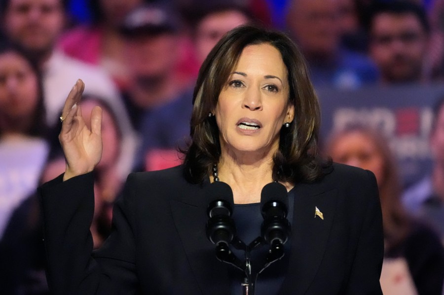 Vice President Kamala Harris speaks before President Joe Biden appears at an event on the campus of George Mason University in Manassas, Va., Tuesday, Jan. 23, 2024, to campaign for abortion rights, a top issue for Democrats in the upcoming presidential election. (AP Photo/Alex Brandon)