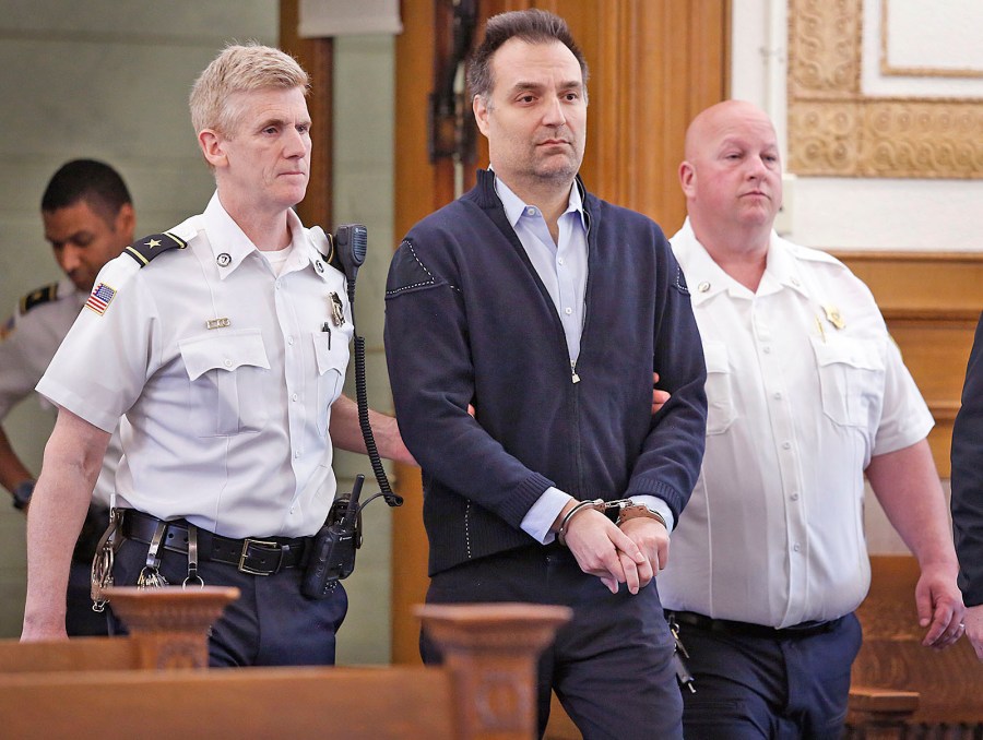 FILE - Brian Walshe enters the courtroom for his arraignment, April 27, 2023, in Dedham, Mass. Walshe, a Massachusetts man charged with killing his wife, was sentenced Tuesday, Feb. 20, 2024, to more than three years in jail over an unrelated art fraud case involving the sale of two fake Andy Warhol paintings. (Greg Derr/The Patriot Ledger via AP, Pool, File)