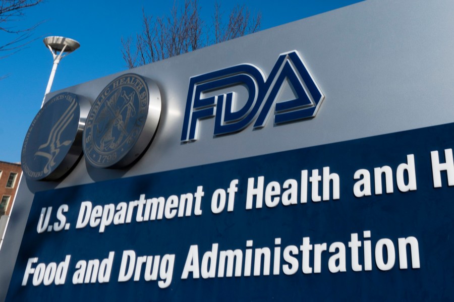 FILE - A sign for the U.S. Food and Drug Administration is displayed outside their offices in Silver Spring, Md., Dec. 10, 2020. (AP Photo/Manuel Balce Ceneta, File)