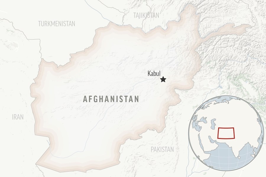 This is a locator map for Afghanistan with its capital, Kabul. (AP Photo)