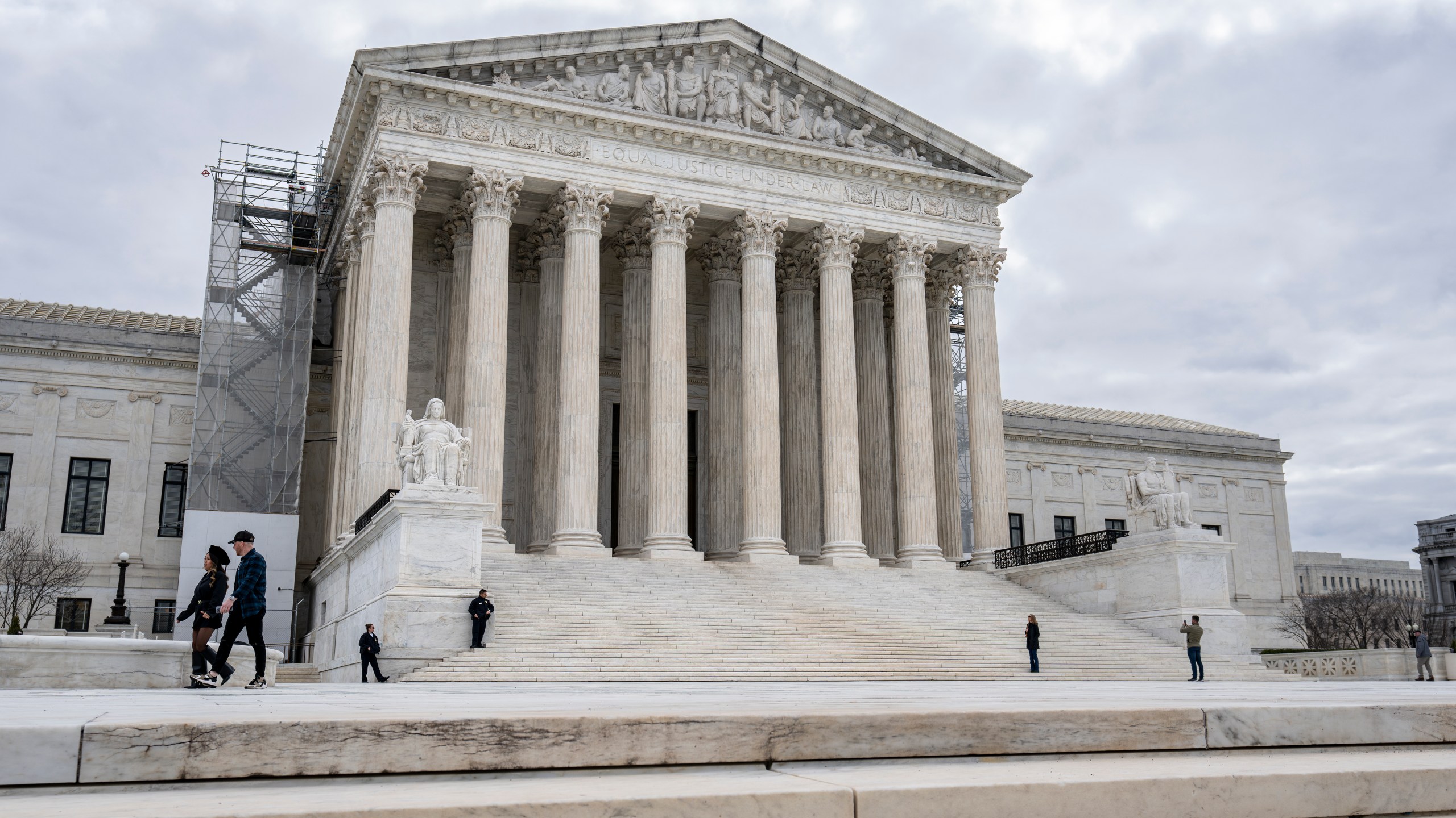 The Supreme Court is seen on Capitol Hill in Washington, Monday, March 4, 2024, where the justices restored Donald Trump to 2024 presidential primary ballots, rejecting state attempts to hold the Republican former president accountable for the Capitol riot. (AP Photo/J. Scott Applewhite)